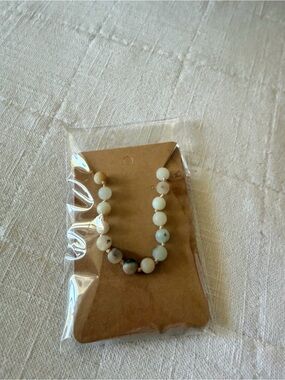 *2 for $12* Amazonite Beaded Necklace in Pale Blue & Cream Tones